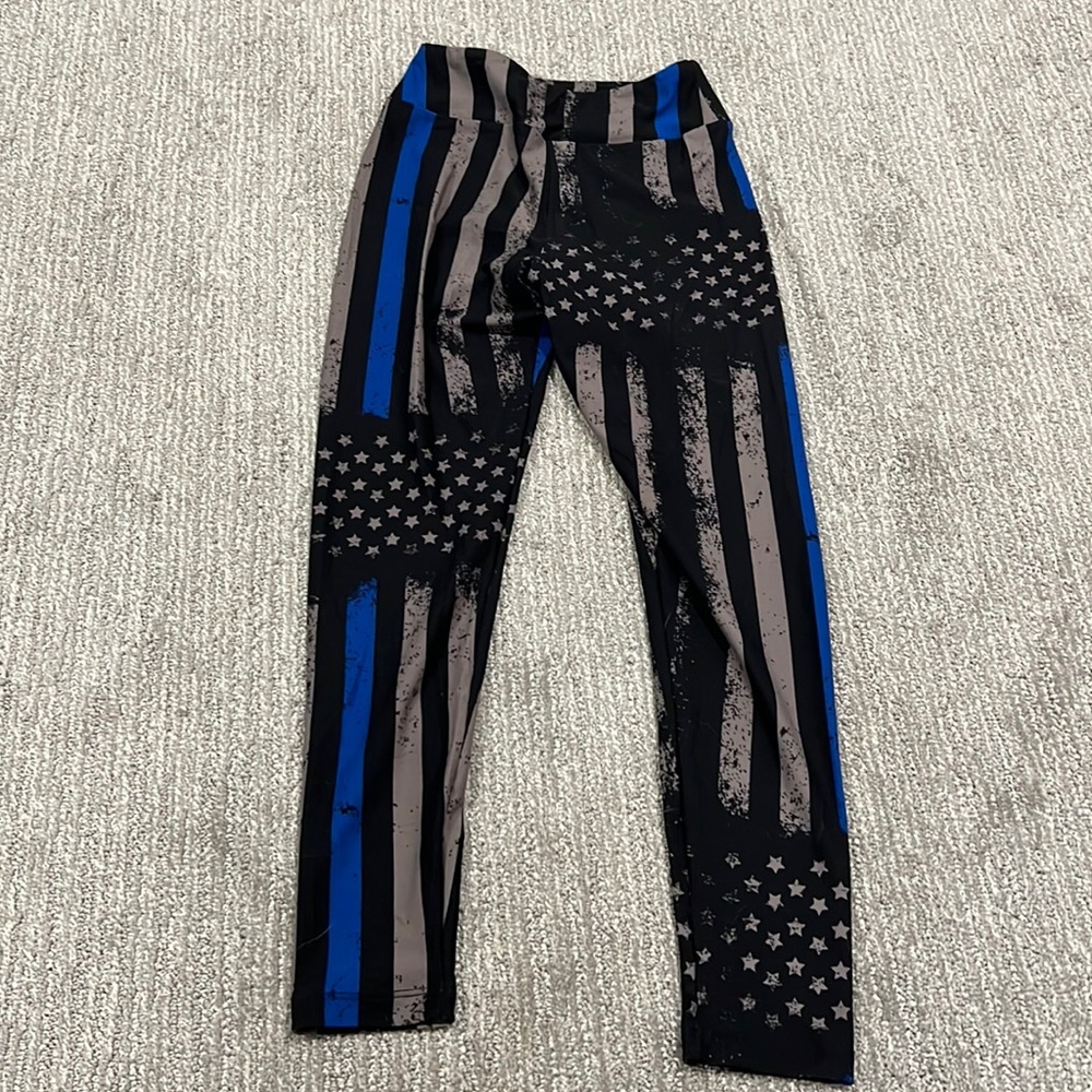 Blue line leggings